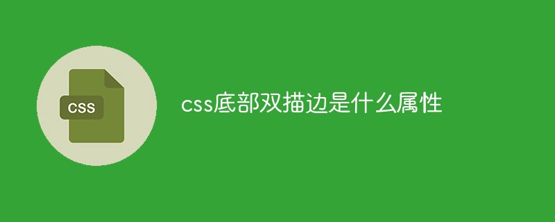 css底部雙描邊是什么屬性