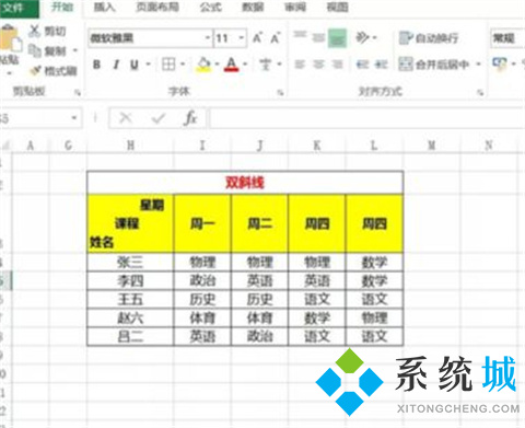 excel表格斜線一分為二怎么弄 單元格斜線一分為二的操作步驟