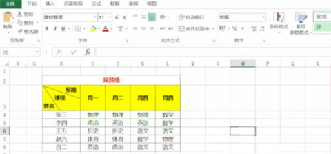 excel表格斜線一分為二怎么弄 單元格斜線一分為二的操作步驟