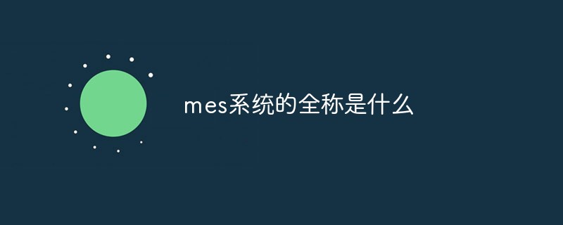 mes系統(tǒng)的全稱是什么