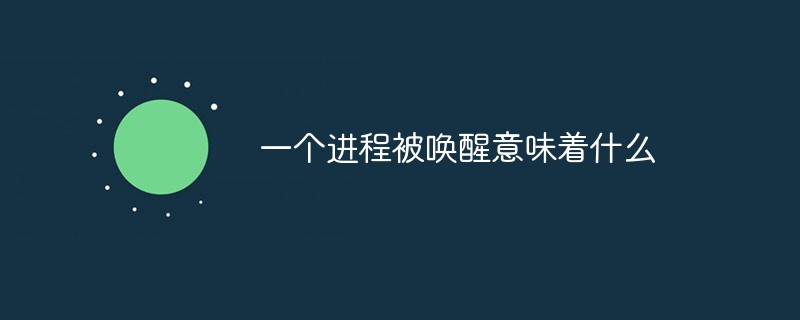 一個進程被喚醒意味著什么