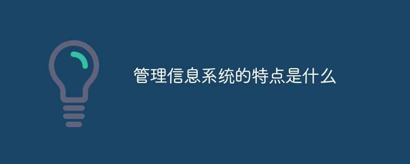 管理信息系統(tǒng)的特點(diǎn)是什么