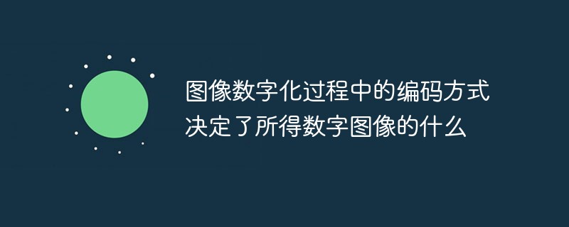 圖像數(shù)字化過程中的編碼方式?jīng)Q定了所得數(shù)字圖像的什么