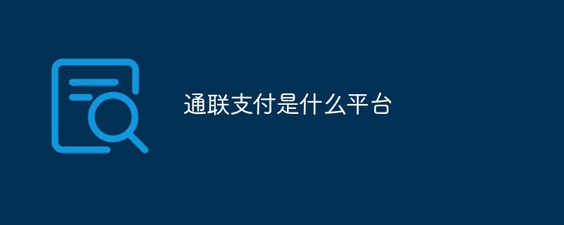 通聯(lián)支付是什么平臺