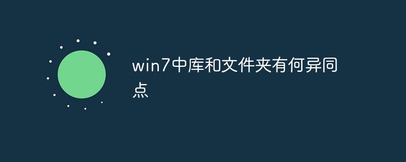 win7中庫和文件夾有何異同點(diǎn)