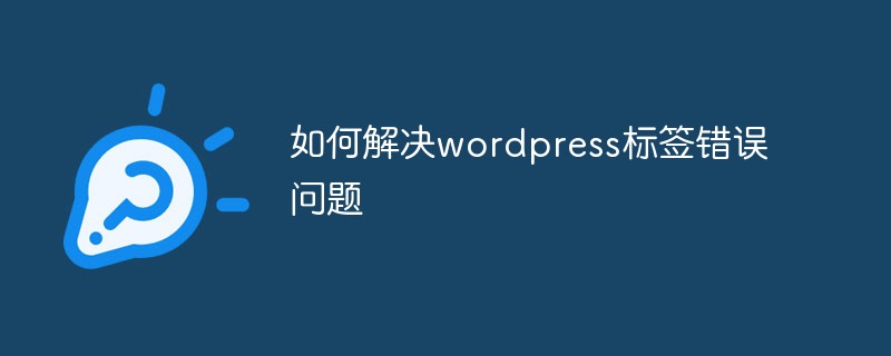 如何解決wordpress標(biāo)簽錯(cuò)誤問題