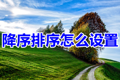 降序排序怎么設(shè)置 excel中降序排序的設(shè)置方法