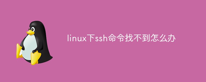 linux下ssh命令找不到怎么辦