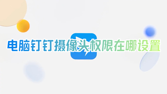 電腦釘釘攝像頭權(quán)限在哪設置 電腦釘釘攝像頭權(quán)限怎么打開