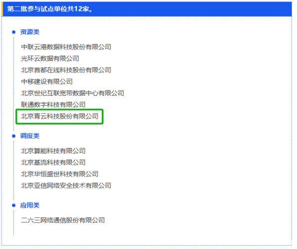 青云QingCloud成為北京市算力互聯(lián)互通試點(diǎn)參與企業(yè)